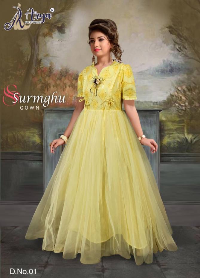 Surmghu By arya Girls Party Wear Designer Frock Kids Catalog